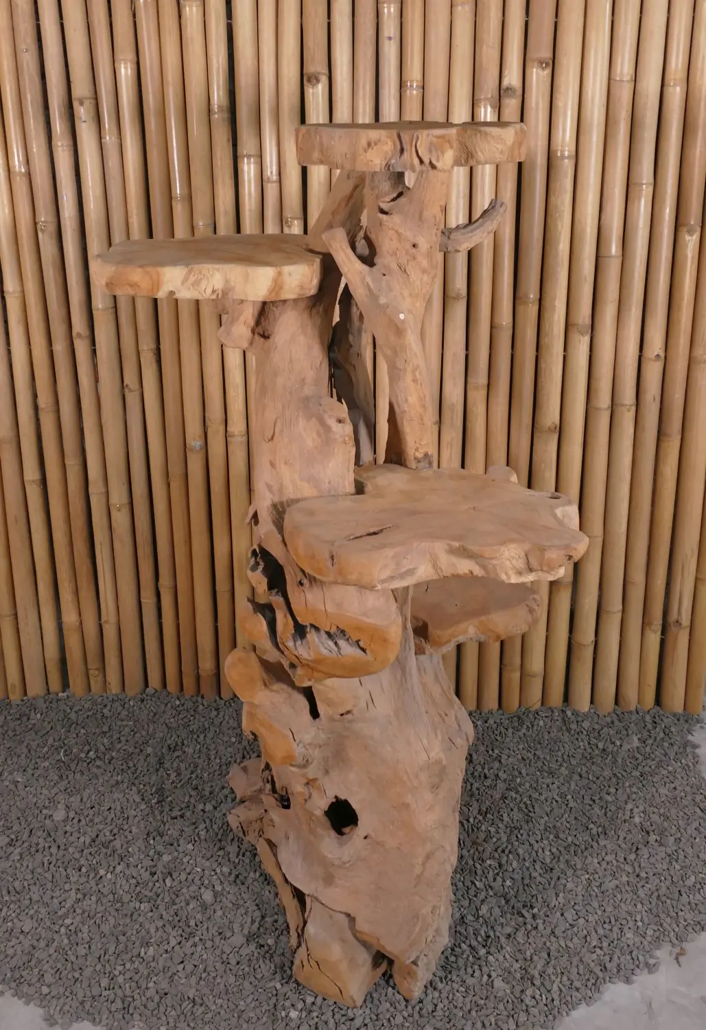  Product image 5 of the product “Shelf made of teak wood about approx. 140cm height ”